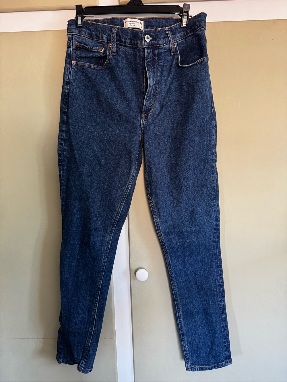 Abercrombie & Fitch Dark Blue Skinny High-Rise Jeans